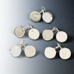 14 MM Bezel Earring Finding Silver Color