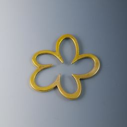 Cut Out Flower Charm-Gold color