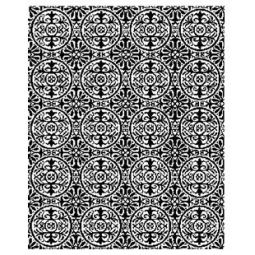 Kato Rubber Texture Stamp: FLORAL MEDALLION